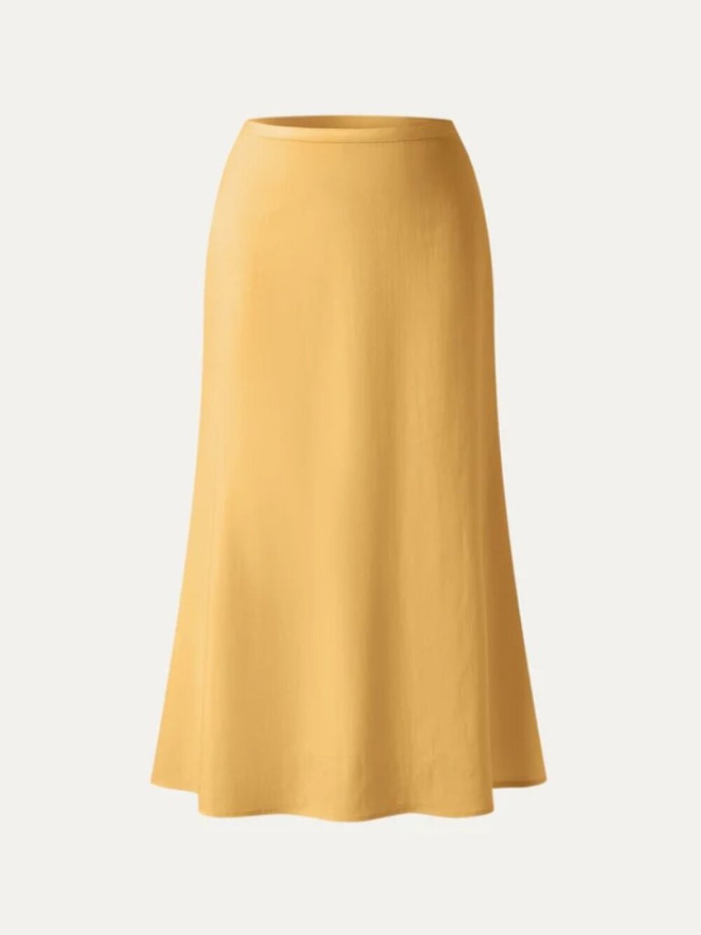 Lyocell-Linen Blend Maxi Flared Pull-On Skirt - Dandelion Yellow